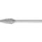 Pferd Carbide Bur - Tree Shape, INOX Cut - 1/4" x 1/2" x 1/8" Shank - SF-51 23327 - alternate 1